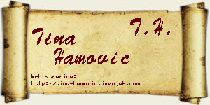 Tina Hamović vizit kartica